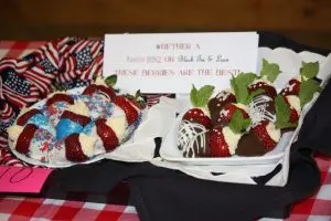 Image of cheesecake stuffed strawberries